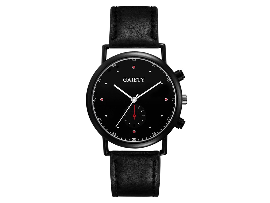 Reloj De Pulsera De Negocio Estilo Simple Gaiety De Cuero Pu Para Hombres