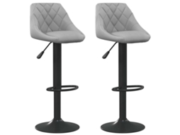 Bar Stool, Bar Stools Vidaxl Cinzeto Veludo (n/a)