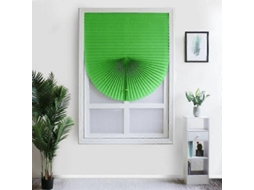 Persiana plissada autoadesiva meia cortina 90x180cm verde Nova LINE S/MARCA
