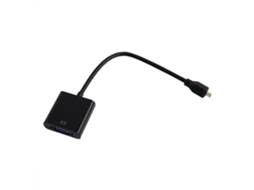Adaptador Conversor De Micro Hdmi Para Vga Com Placagem De Ouro Universal 1080p Cabeamento Preto