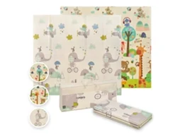 Trendy Tapete para Brincar de Bebê 180X200 Cm Tapete Dupla Face Muito Acolchoado 1Cm de Espessura Dobrável e com Bolsa de Transporte MS