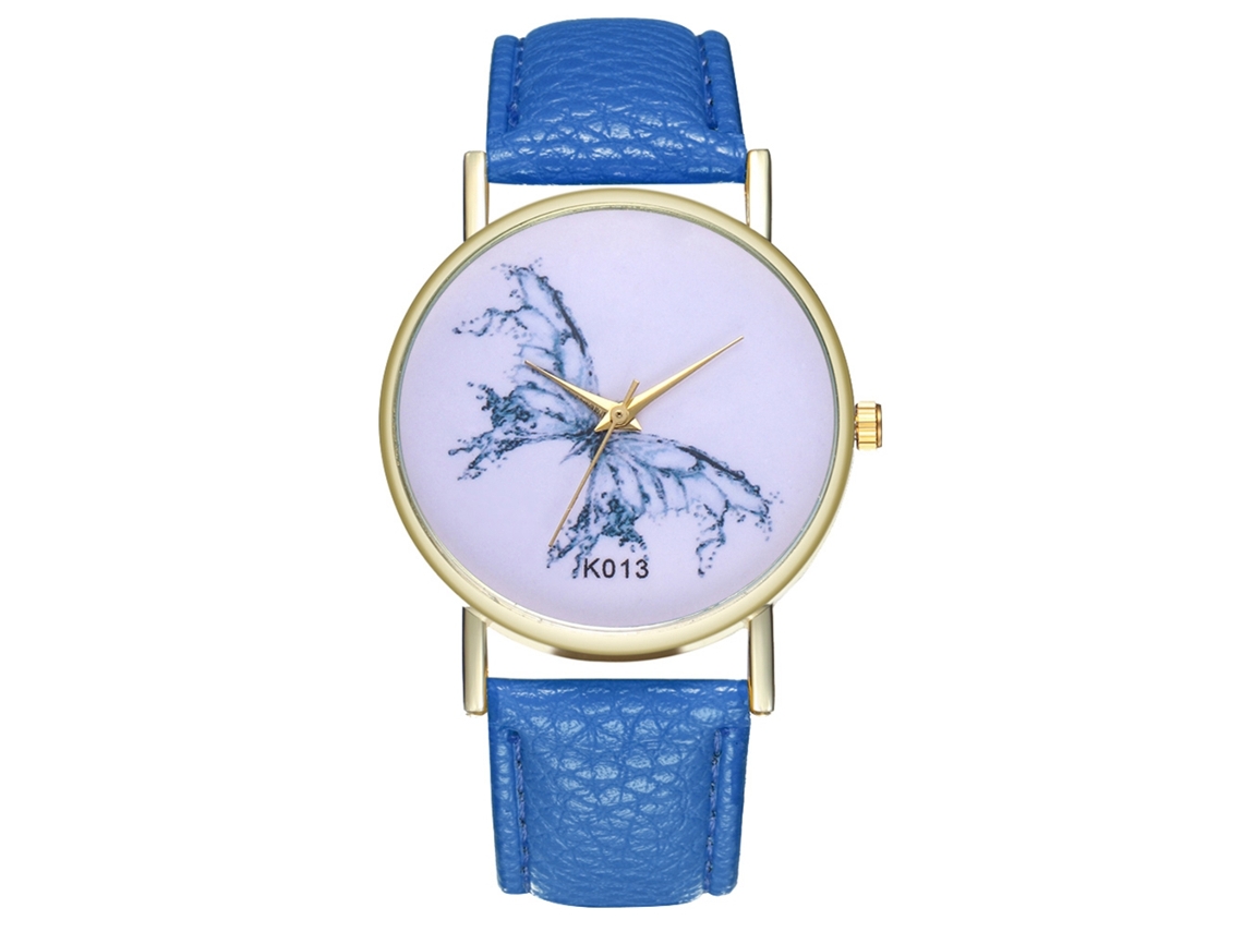 Relógio de pulso masculino elegante, durável e esportivo, com mecanismo de quartzo, azul royal.