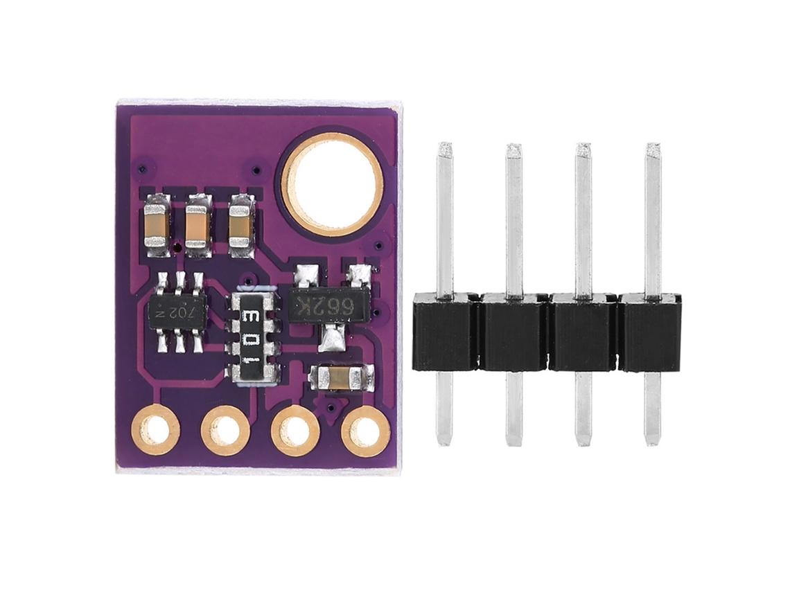 Módulo de sensor digital de precisão para medição de temperatura, umidade e pressão atmosférica em automação industrial.