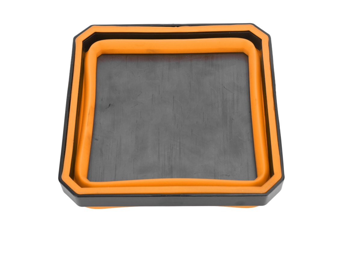 Mali bandeja Magnética de Ferramentas Silicone Portátil Plegável para Parafusos Porcas Parafusos Arruelas Laranja