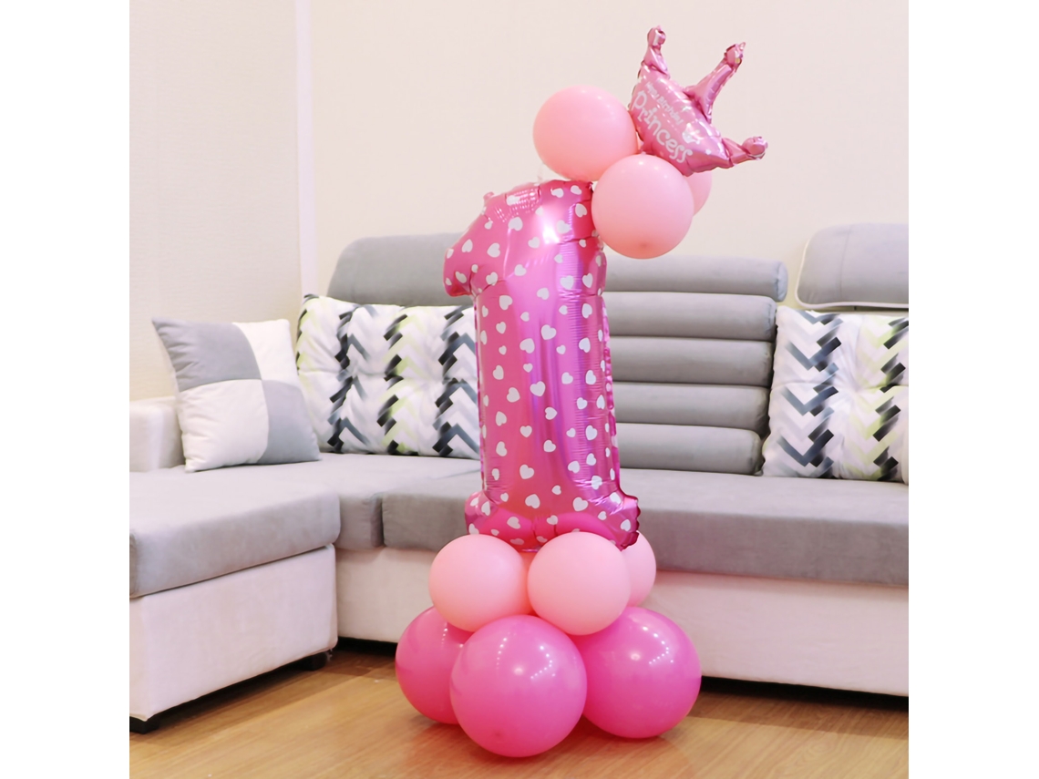 Laxiscreed Balão 32in De Cores Vibrantes Para Festas E Aniversários Rosa