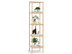 Estante De Canto Em Bambu Com 5 Prateleiras 1470 Mm Tekmaquinas
