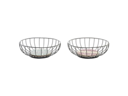 Fruteira DKD HOME DECOR Azul Turquesa Metal Madeira Mdf 28 X 28 X 11 Cm 2 Unidades