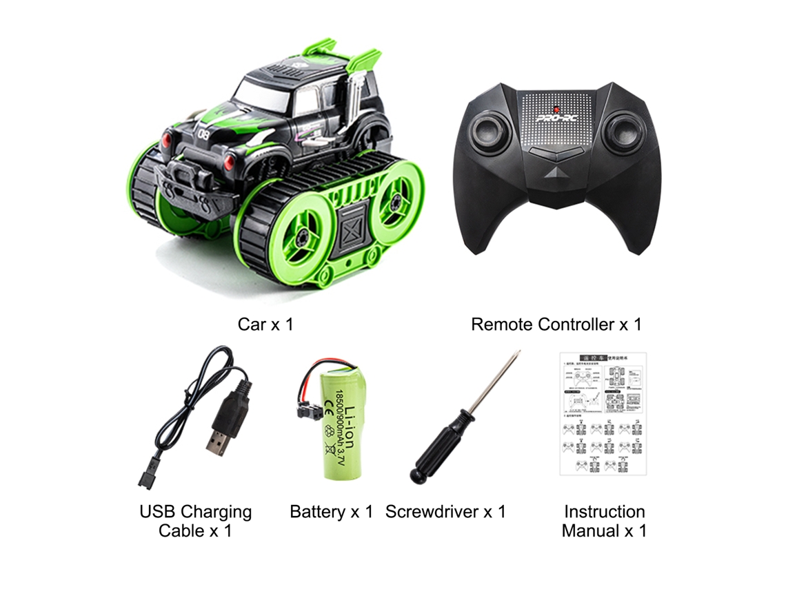 Carro Controle Remoto Anfíbio Off Road Com Pistas 4wd 2.4ghz Para Crianças Brinquedo Stunt