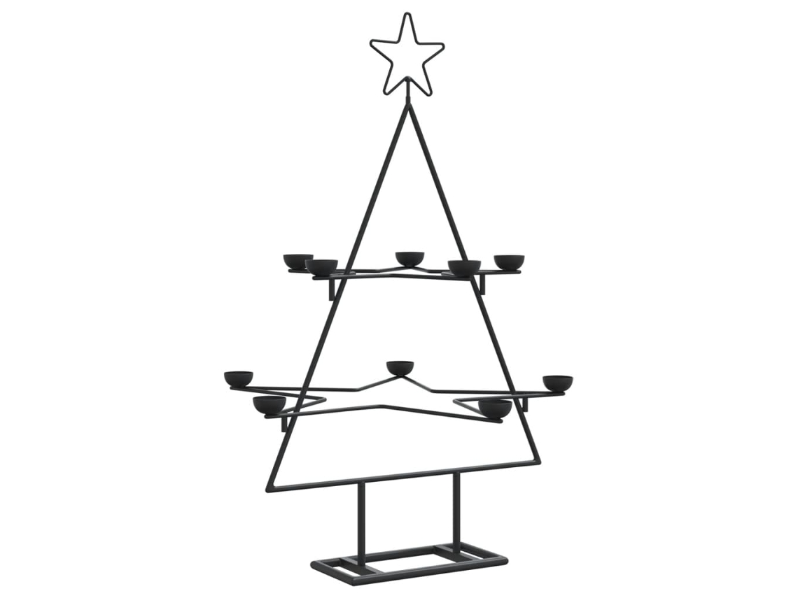 Metal Christmas Tree, Metal Christmas Trees Vidaxl Preto Aço (75 Cm)