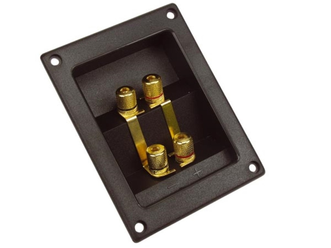 Terminal Duplo de Conexão de Alto-Falante Retangular Dourado VELLEMAN