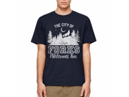 Rockinstone Twilight Movie The City Of Forks Navy Adult T-shirt Size:l
