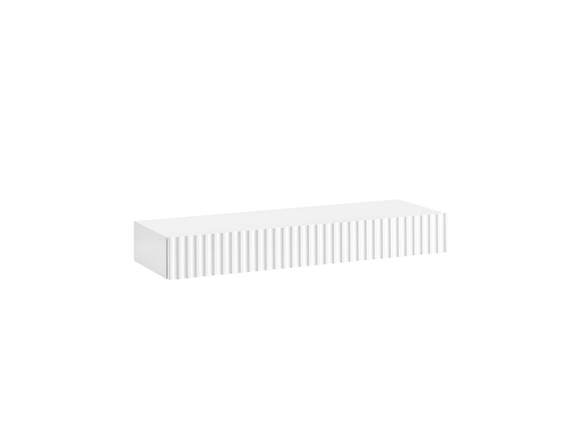 Prateleira Flutuante Com Gaveta E Sensor Led, Branca Sobuy
