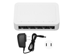 Switch Ethernet De 5 Puertos 10/100mbps Rj45 Con Protección Contra Rayos De 4kv 100-240v Plug Ee.uu.