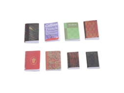 Primerox mini Livros para Casinha de Bonecas em Papel Diferentes Cores Decoração Acessórios 8 Peças