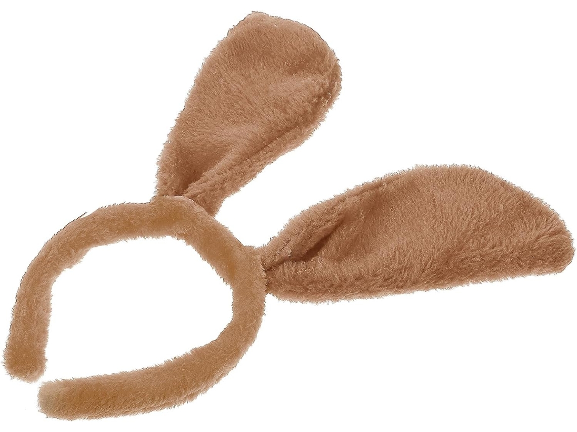 Tiara De Festa De Pelúcia Com Orelhas De Cachorro Marrons, Acessório Delicado Para A Cabeça.