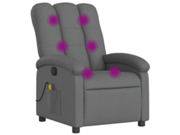 Massage Recliner Chair, Massage Recliner Chairs Vidaxl Cinzeto Tecido