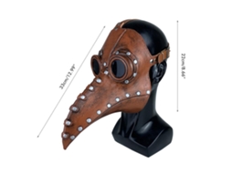 Máscara Beak Halloween Látex Estilo Steampunk (LxAxP cm)