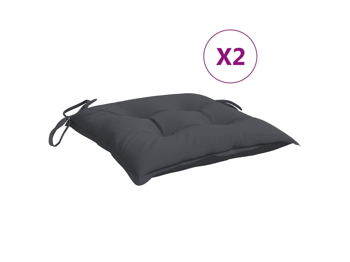 Chair Cushion, Chair Cushions Vidaxl Antracite Tecido (50 X 50 X 7 Cm)
