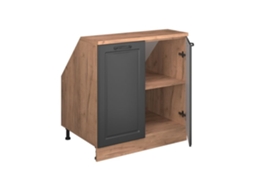 Armário de Arrumação Sob Telhado 2 Portas Antracite 80 X 83,8 Cm VICCO