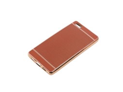 Capa de telefone Huawei P8 Lite dourada EOOCOO (TPU eletroplatado, lichia)
