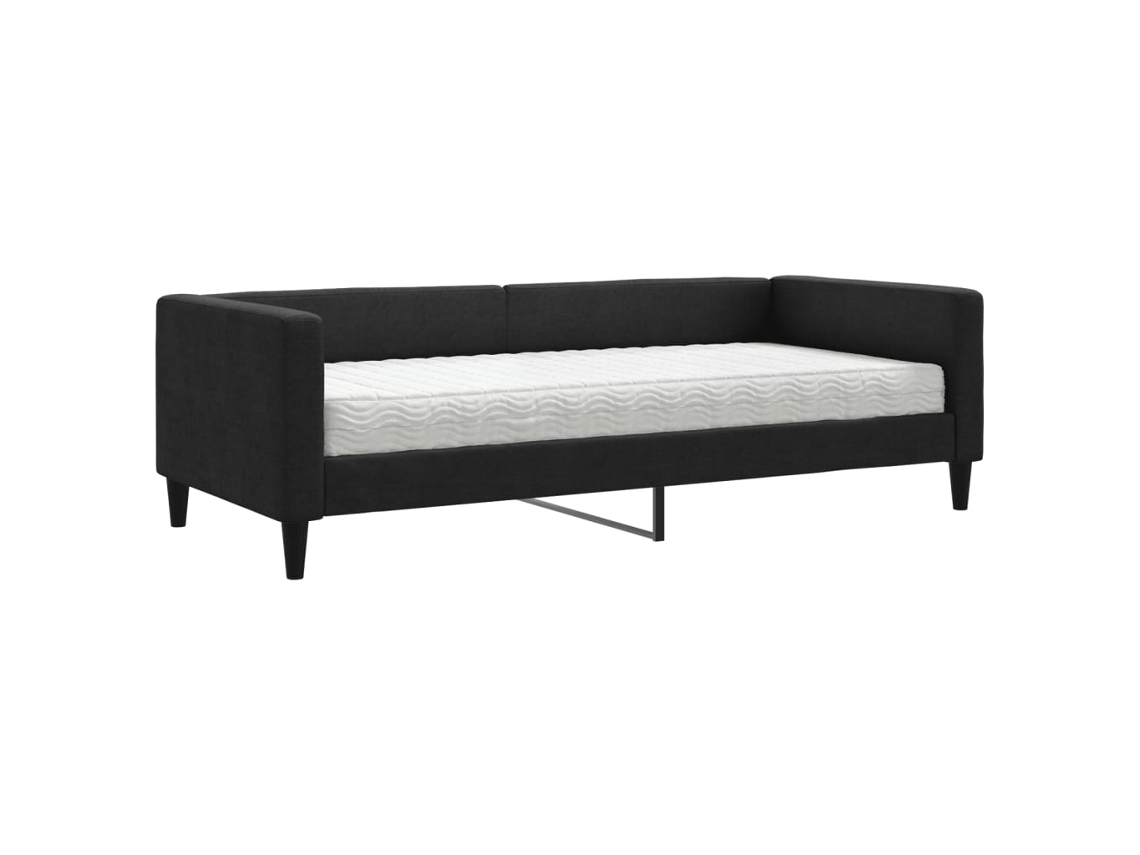 Sofá cama com Colchão 90x190 Cm Tecido Preto MAISON EXCLUSIVE