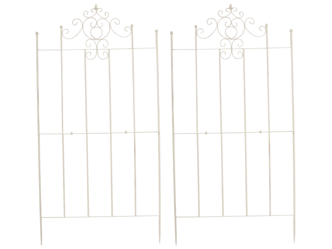 Conjunto De 2 Treliças Paula 170 X 86 Cm Creme Antigo