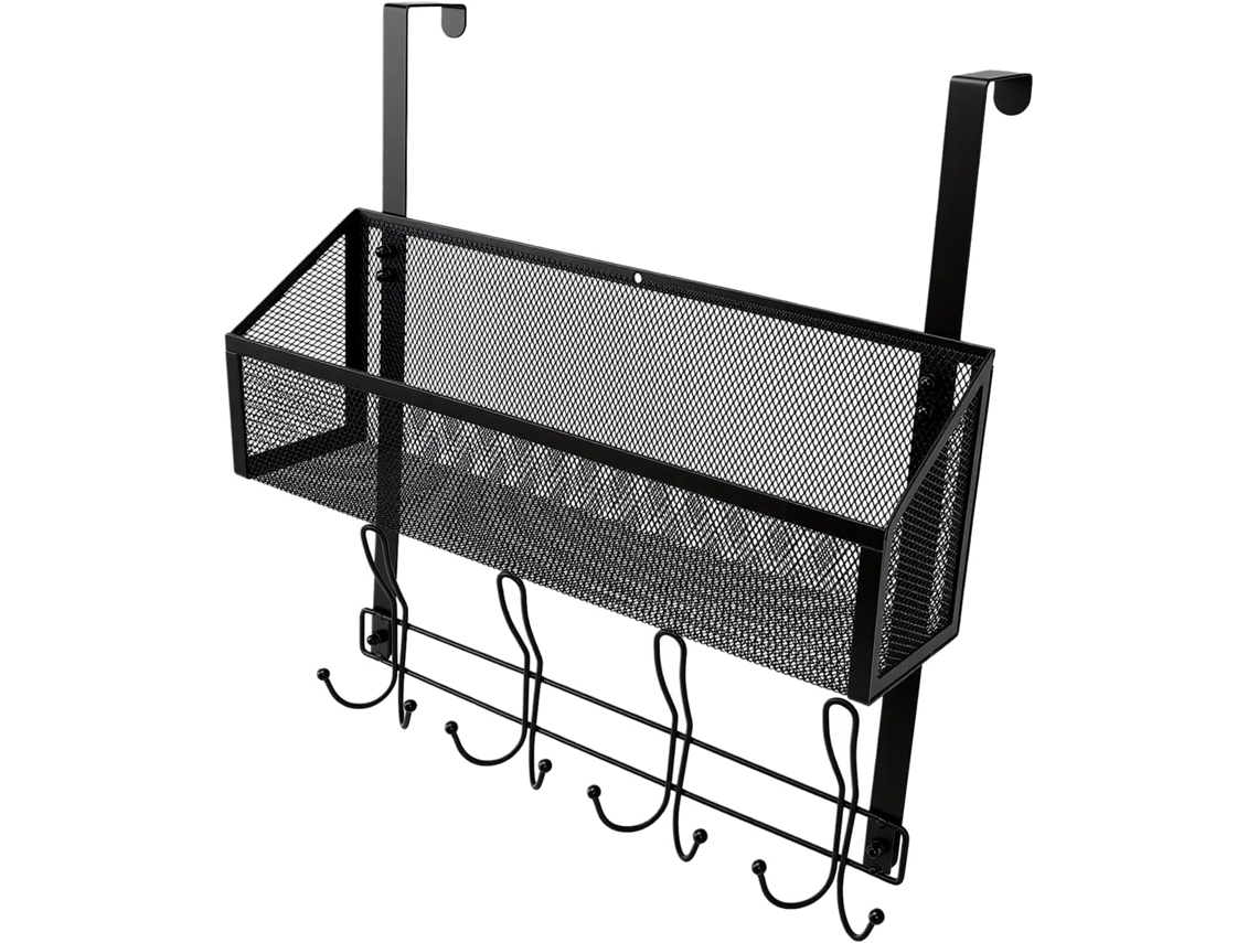 Organizador De Porta Asixxsix Com Gancho, Altura Ajustável, Metal Resistente, Capacidade De 22, 7kg 50 Libras