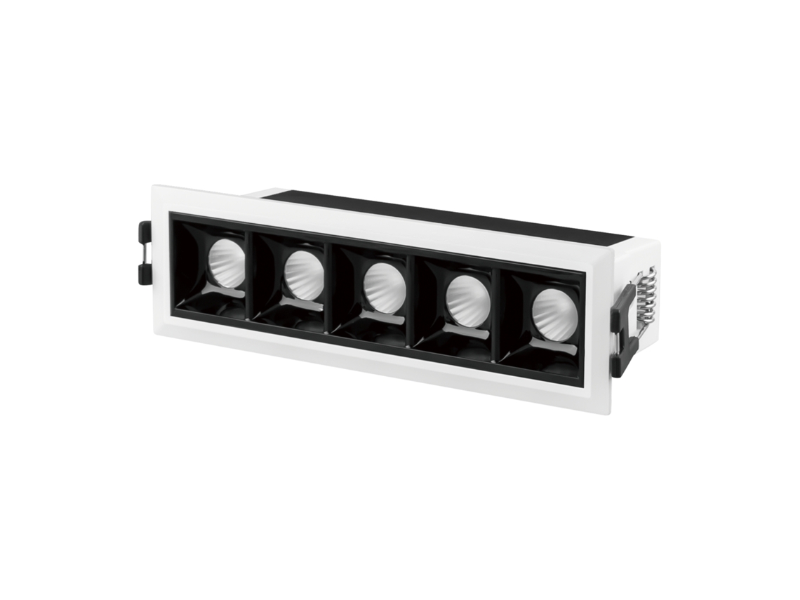 Foco Linear Led 7w Encastrar Batyo Cri90 Corte 140x35 Mm 3000k Branco / Preto Branco Quente Ledkia