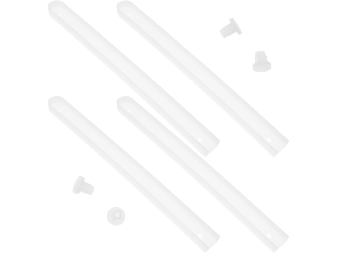 Conjunto De 2 Corrediças Gaveta Plástico Branco Com Superfície Lisa E Desempenho Estável Para Casa