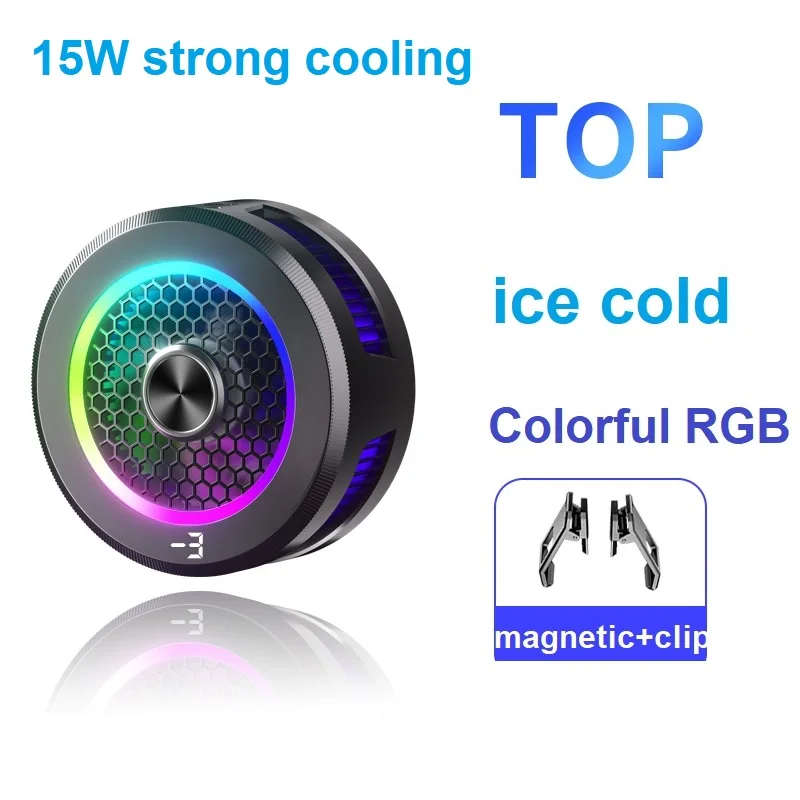 Dissipador De Calor Para Celular (15 W), Super Resfriamento, Visor De Temperatura Silencioso