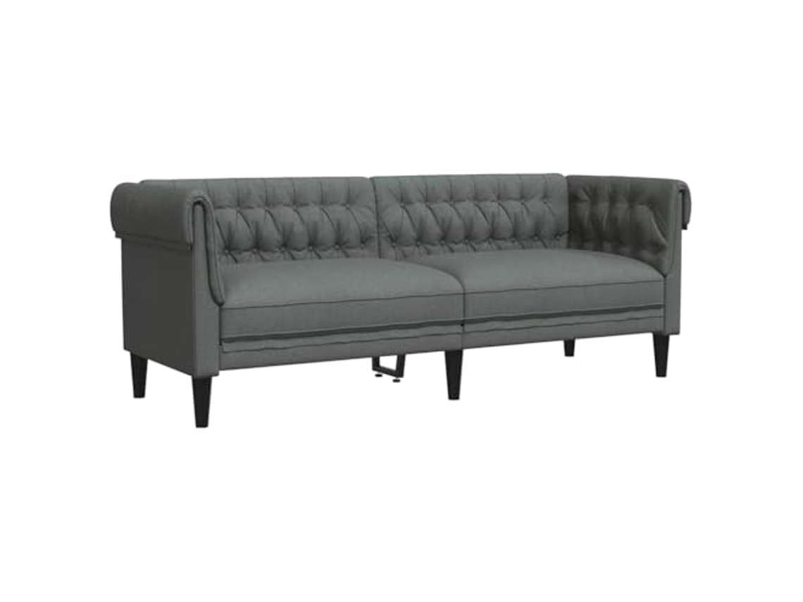 Chesterfield Sofa, Chesterfield Sofas Vidaxl Cinzeto Tecido (n/a)