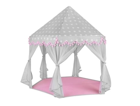 Tenda de Brincar para Crianças Cinzenta e Cor-De-Rosa NORTHIX