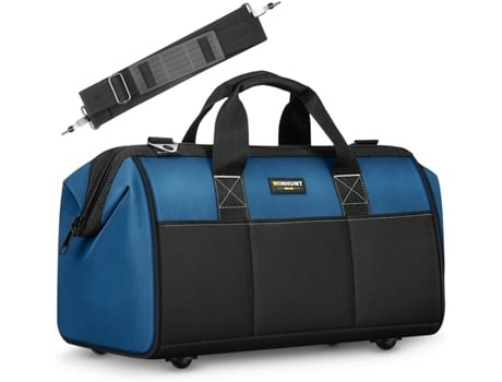 Organizador de ferramentas, bolsa grande para ferramentas de eletricista, boca larga, 600 denier, azul, 51x26x29cm, Beijiyi (20 polegadas)