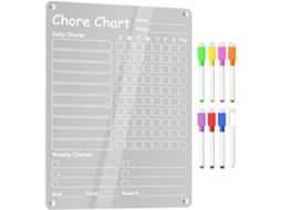 Organizador De Tarefas Domésticas, Quadro Branco Transparente Para Anotações, Rotina