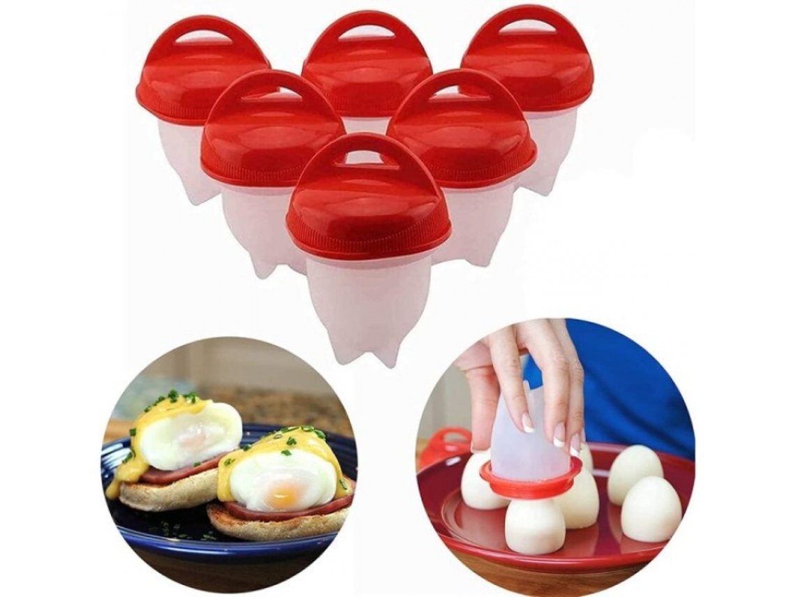 Panela De Silicone Para Cozinhar Ovos, 6 Ovos Cozidos