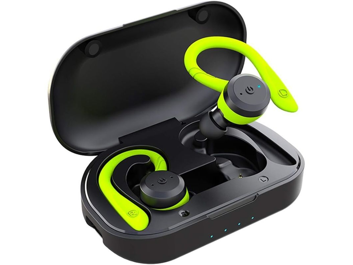 2026 fones de Ouvido Bluetooth Ipx7 À Prova D'água para Corrida, Verde