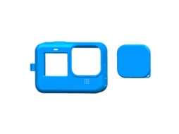 Silicone Camera Sleeve Lens Cap Cover Protective Frame Case Shell Accessories For Hero 9 Action Camera Blue LAXISCREED