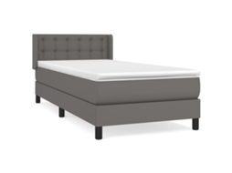 Box Spring Bed, Box Spring Beds Vidaxl Cinzeto Couro Artificial (90 X 190 Cm)