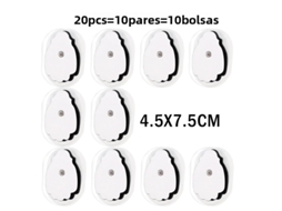 Adesivo de Gel Autoadesivo para Terapia de Massagem por Pulso Tens MDUG (20 Unidades, 4,5 X 7,5 Cm)