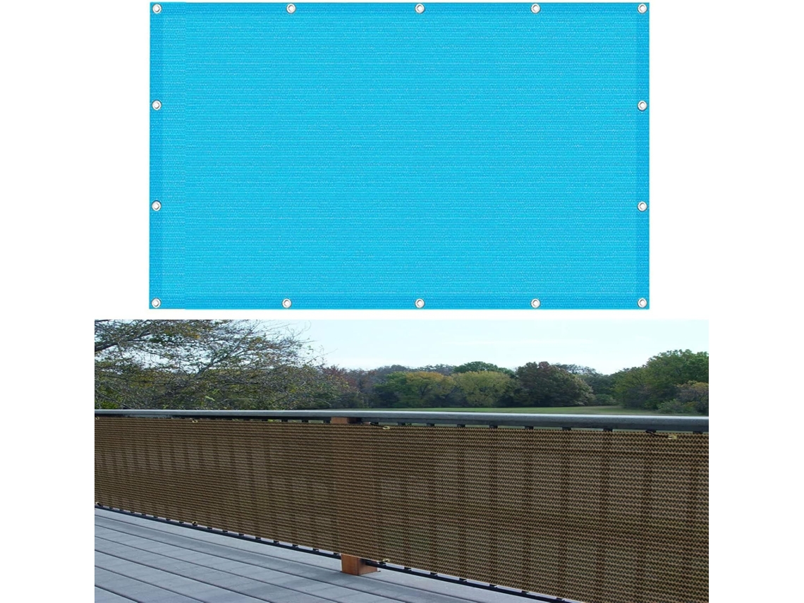 Tela De Privacidade, Guojun, 75 X 200 Cm, Hdpe, 220 G/m², Respirável, Resistente Aos Raios Uv, Azul