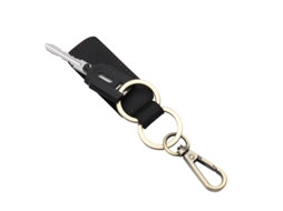 Chaveiro De Carro Retrô Em Couro Legítimo Black L