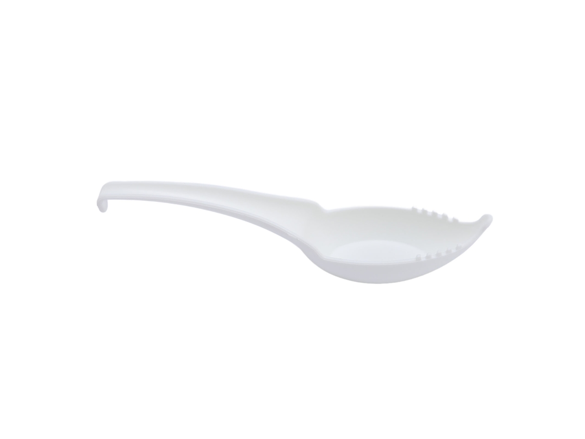 Cuchara De Ramen 2 Em 1 Com Dentes E Garfo De Fundo Plano Para Sopa De Macarrão Em Casa E Restaurante Branco