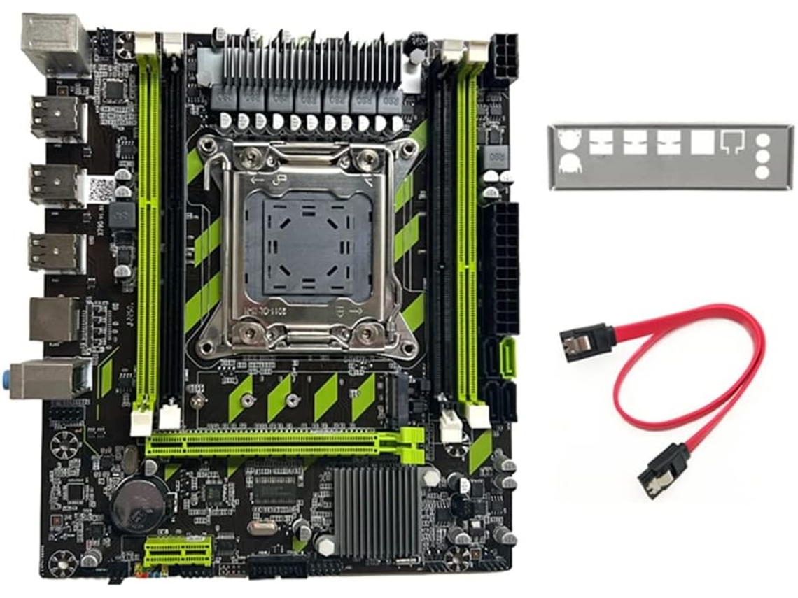 Placa mãe X79g + Cabo Sata, Moldura Lga2011, 4 Slots Ddr3 Recc, M.2 Nvme Pci e SFUSHOS