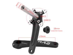 Conjunto De Pedivela Com Engrenagem Simples E Cuscinetto Para Bicicleta De Montanha 170mm 104bcd Alumínio 8-12 Marchas