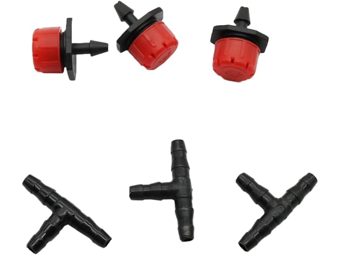Aspersores para Mangueira de Jardim kit irrigação capa vermelha aspersor 8 furos | S/MARCA