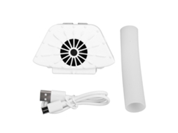 Ventilador Portátil Lombo Recarregável 1200mah Íons Negativos Branco