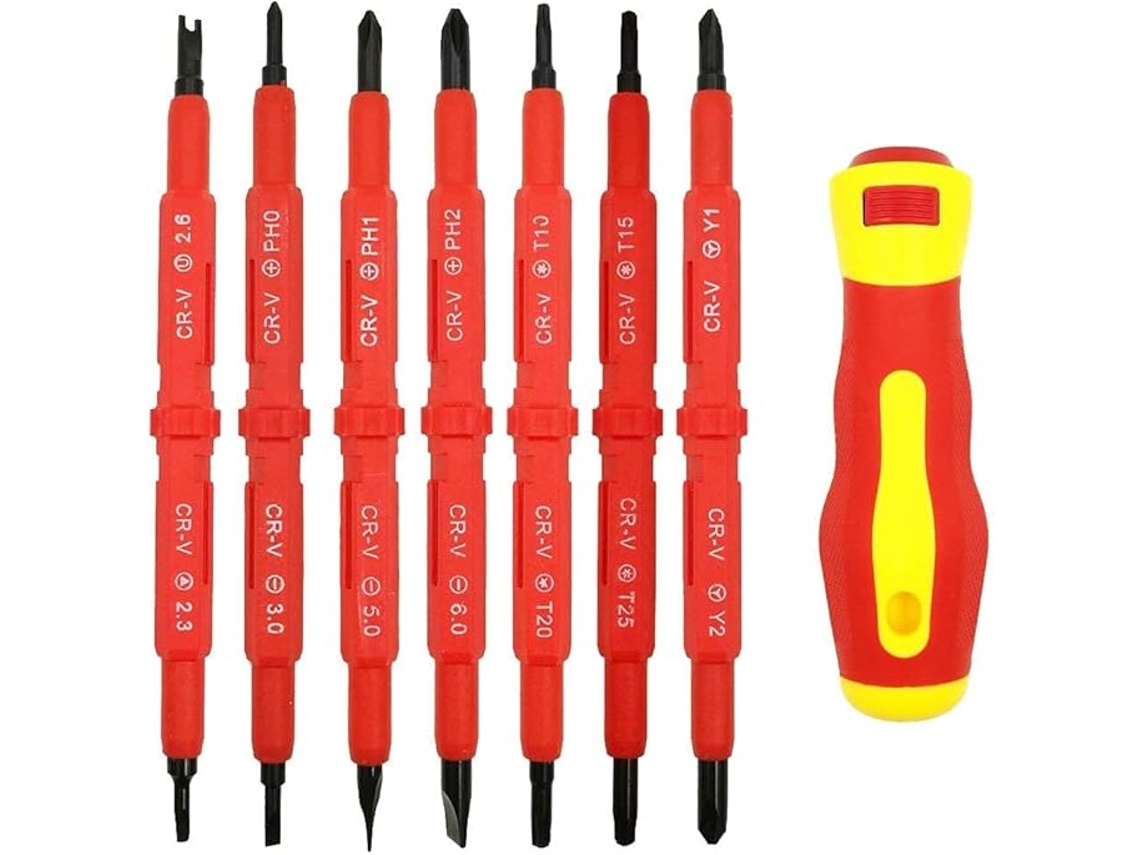 Conjunto De 7 Chaves De Fenda Isoladas Aquaforge