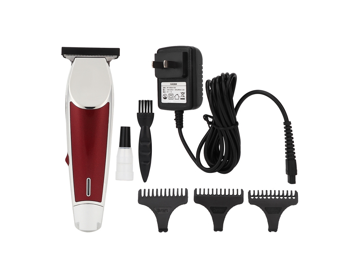 2026-máquina De Cortar Pelo Eléctrica Profesional Recargable Tijera De Pelo (rojo)