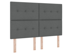 Conjunto 1 Cama Box Vidaxl Cinzento Tecido (140 X 190 Cm)