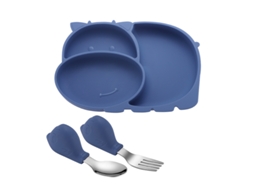 Prato Dividido em Silicone para Crianças Prato Portátil com Sucção Antiderrapante NEVEANCE